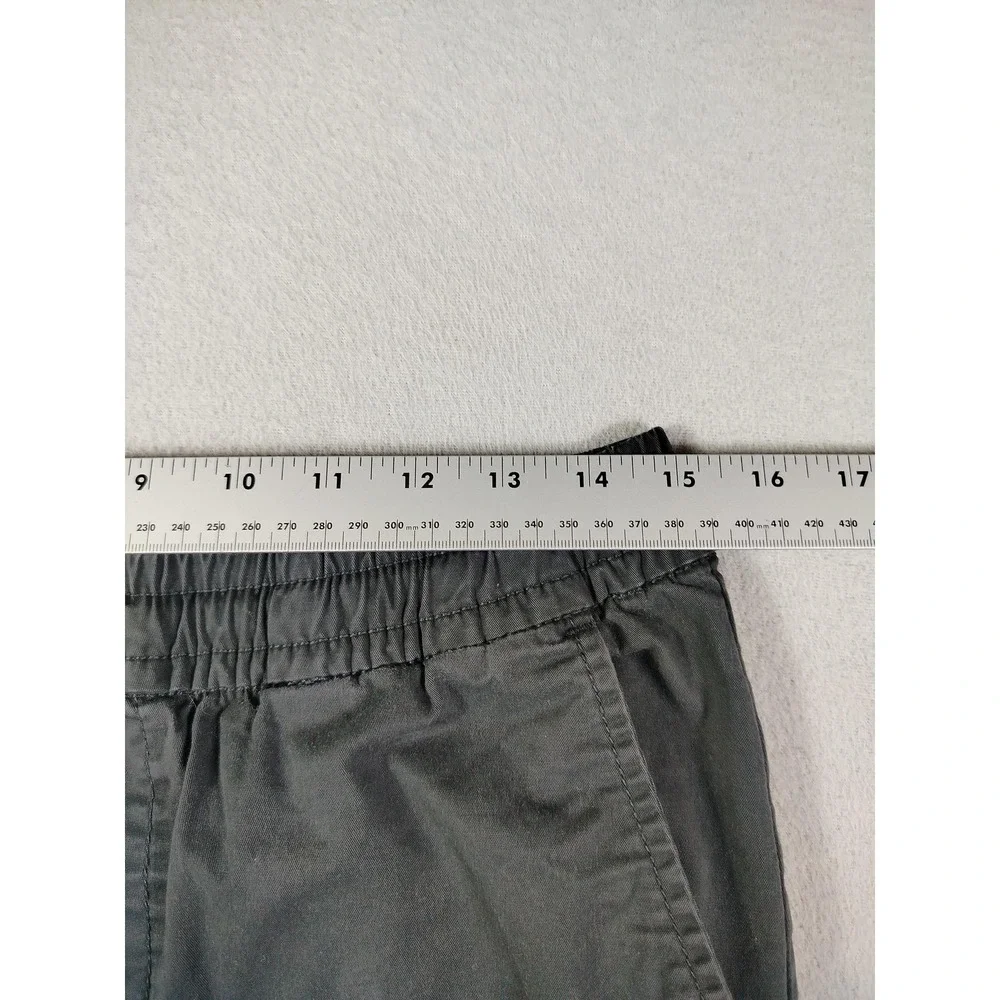Arizona Jean Co Cargo Pants Mens Small Black Elastic Waist Drawstring Utility